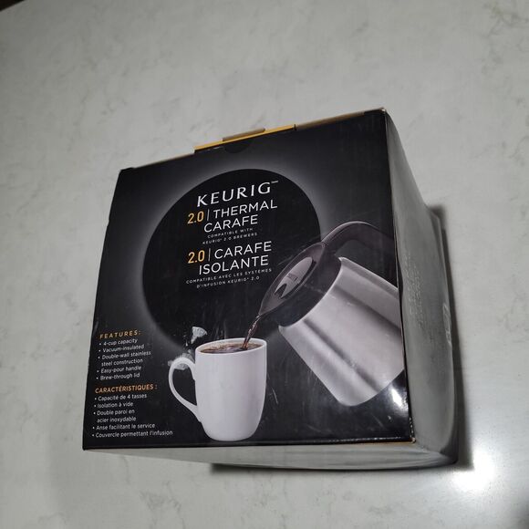 Keurig Hot 2.0 Thermal Carafe Plus Series Brewers 32 Oz. Silver & Black NEW - Picture 3 of 13